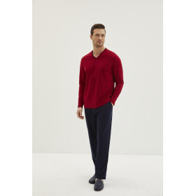 Çift V Yaka Jakar Lastikli...